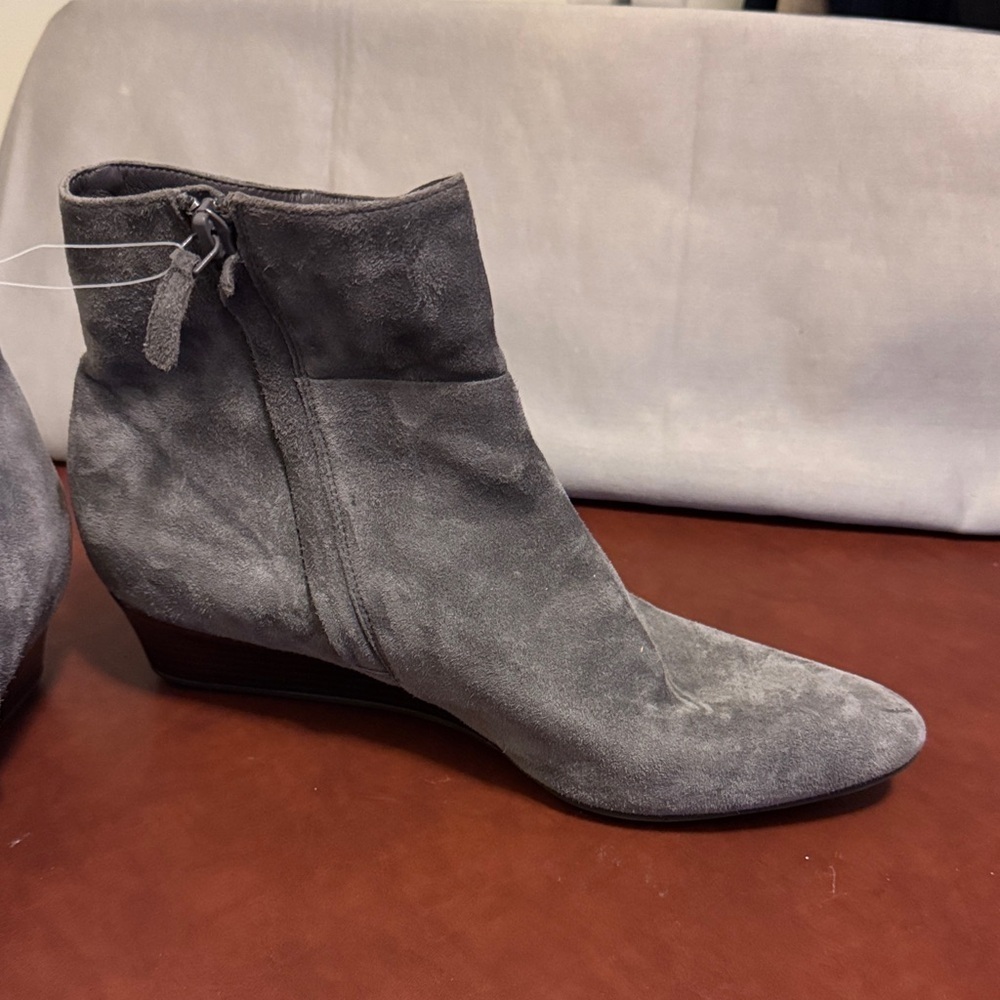Cole Haan Gray Suede Ankle Booties - Picture 9 of 12